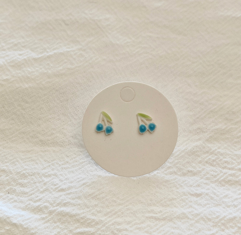 Blue Cherry mini Studs