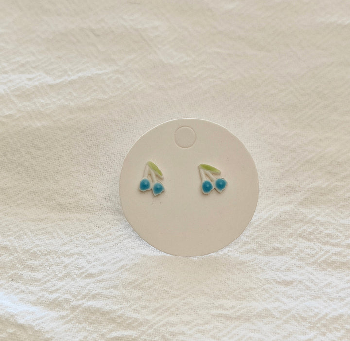 Blue Cherry mini Studs