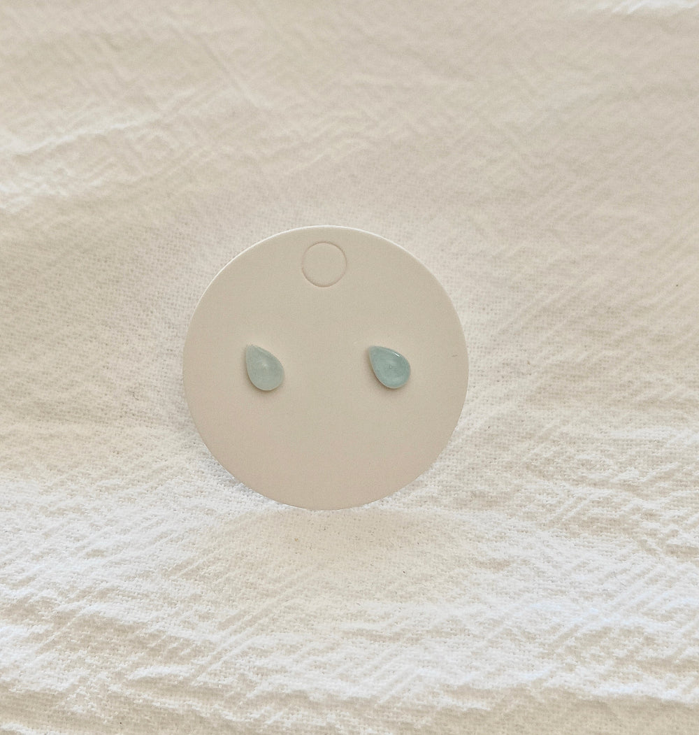 Blue Water Drop Mini Studs