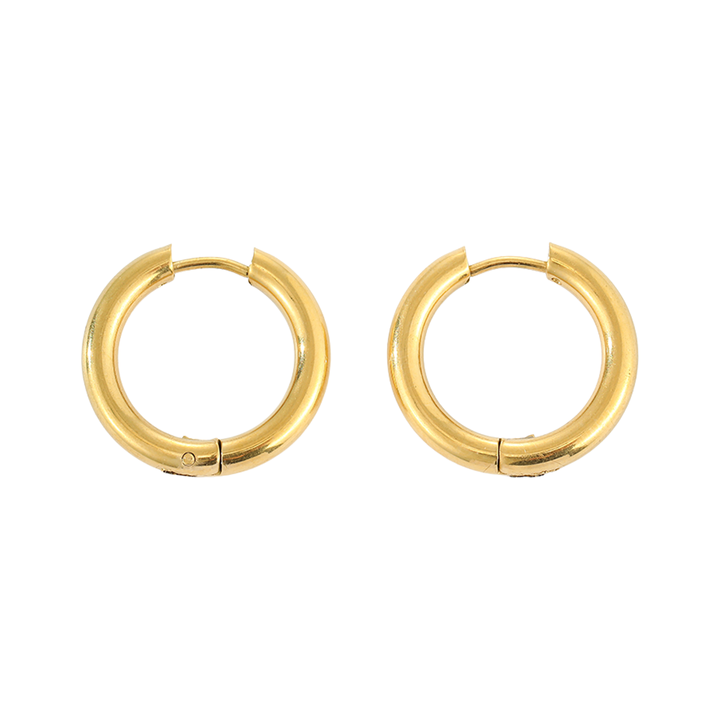 Gold Chubby Huggie Hoops