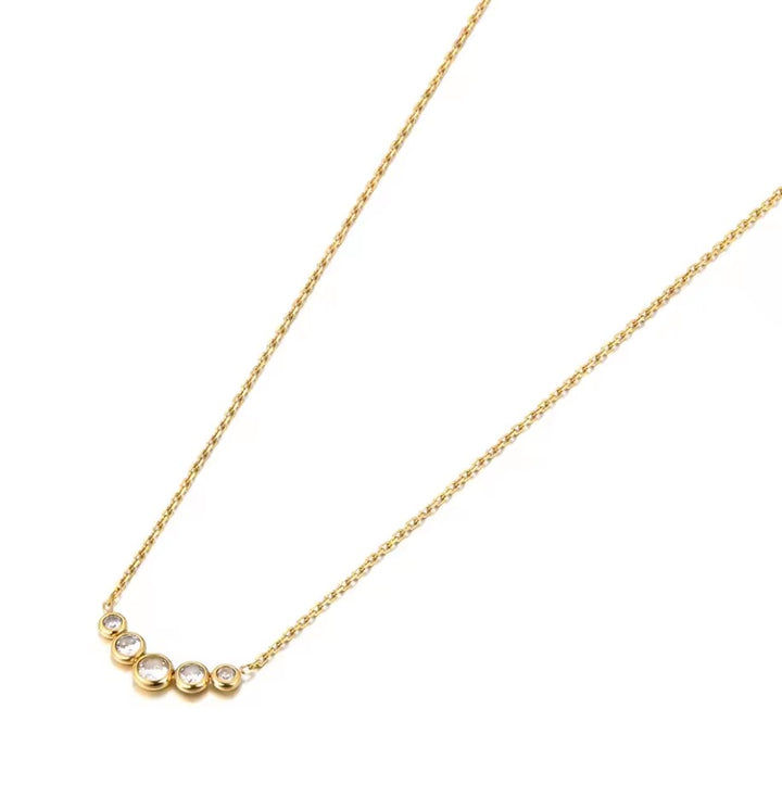 Gold Bezel CZ Pendant 