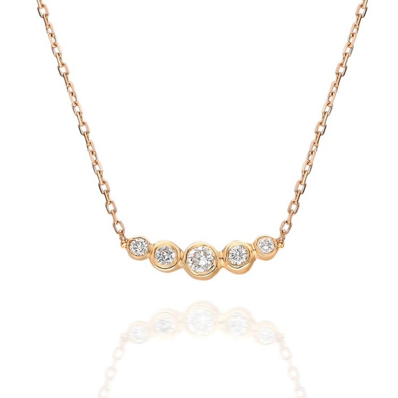 Gold Bezel CZ Pendant