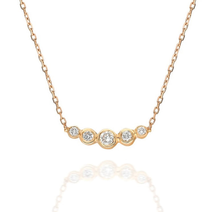 Gold Bezel CZ Pendant