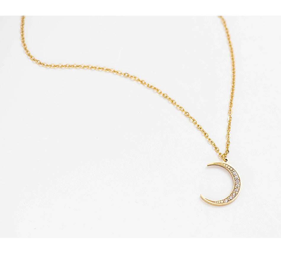 Gold Crescent Moon Necklace