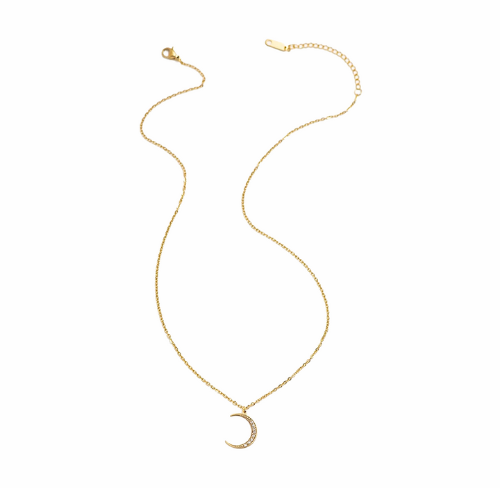 Gold Crescent Moon Necklace