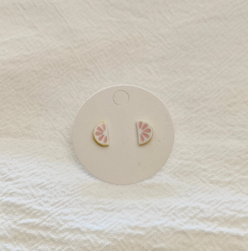 Grapefruit Slices Mini Studs
