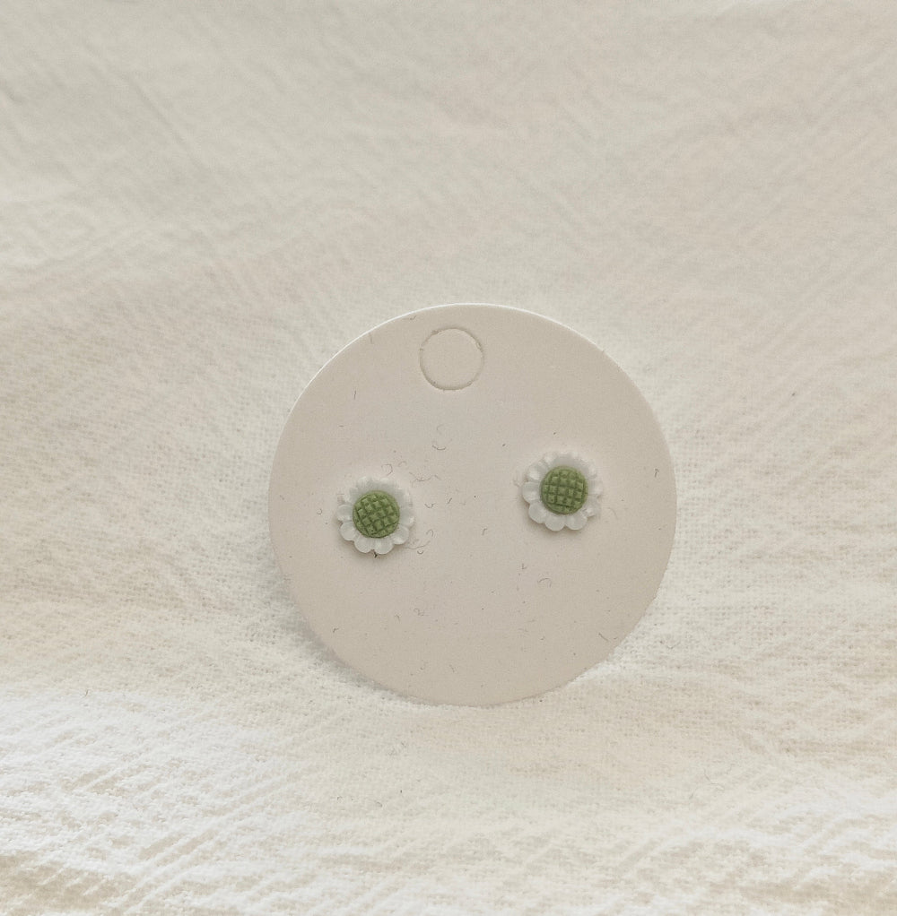Green Sunflower Mini Studs