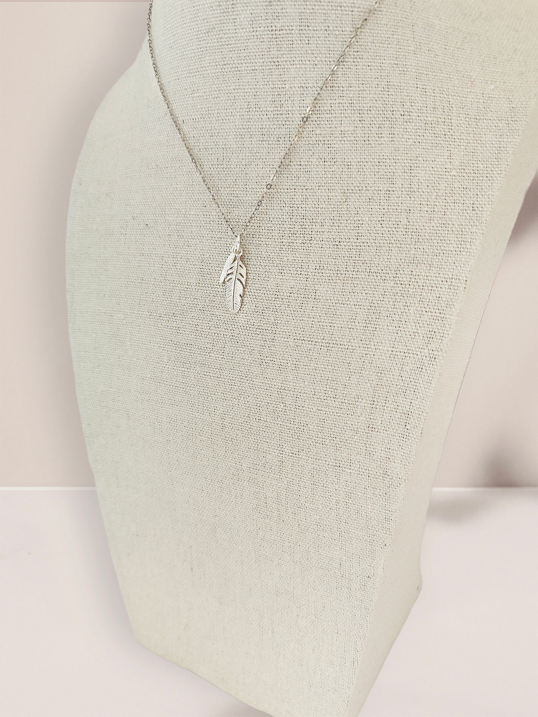 Sterling Silver Feather Pendant Necklace