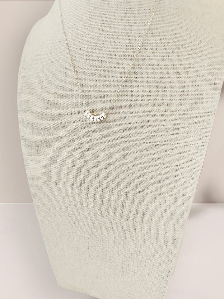 Sterling Silver Seven Lucky Rings Necklace