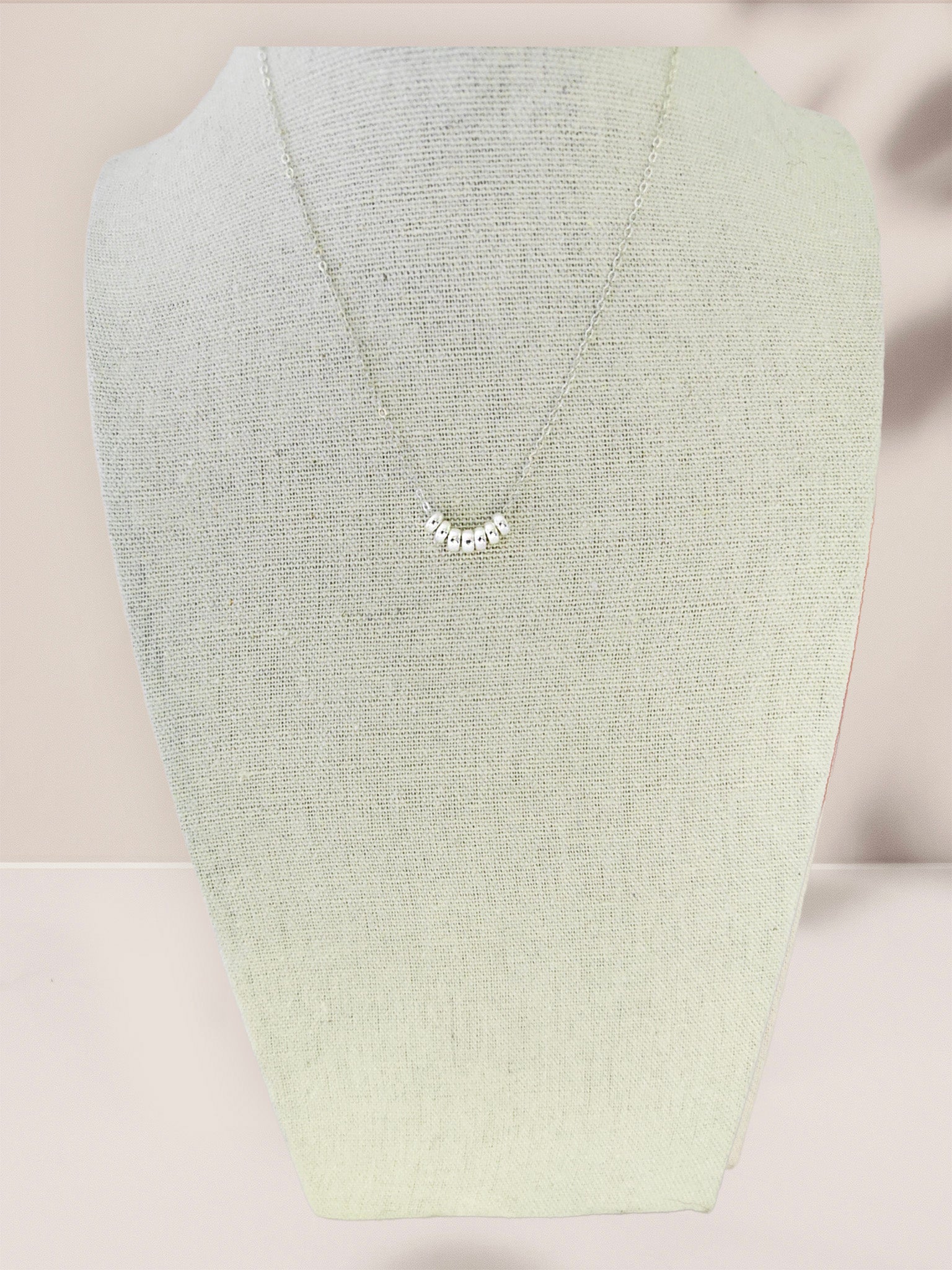 Sterling Silver Seven Lucky Rings Necklace