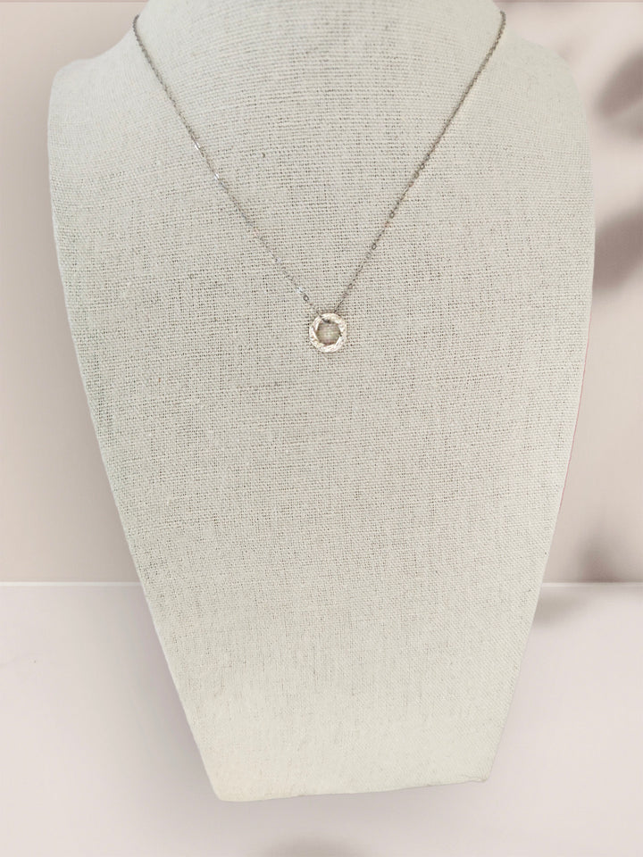 Sterling Silver Karma Circle Pendant Necklace