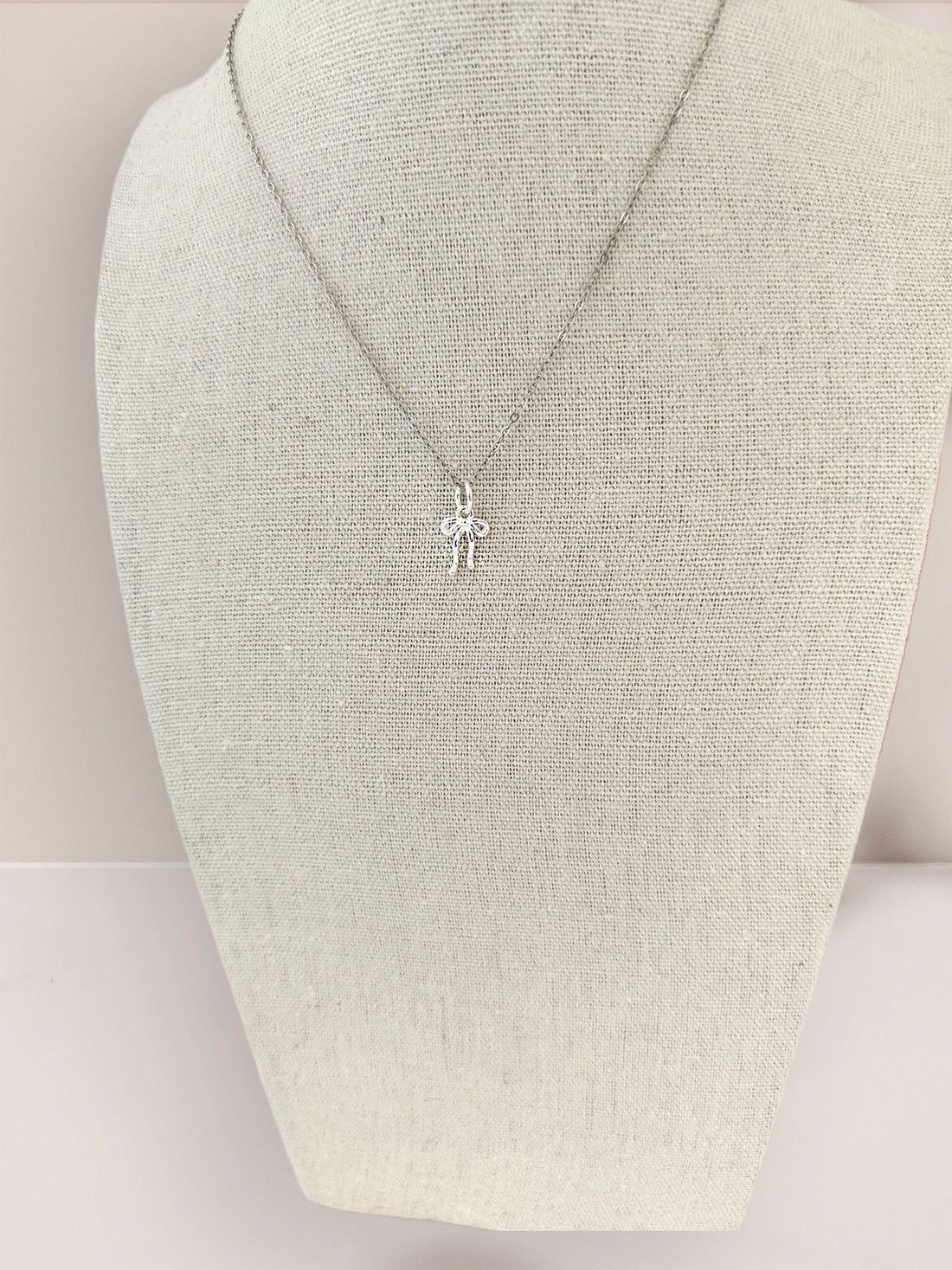 Sterling Silver Bow Pendant Necklace