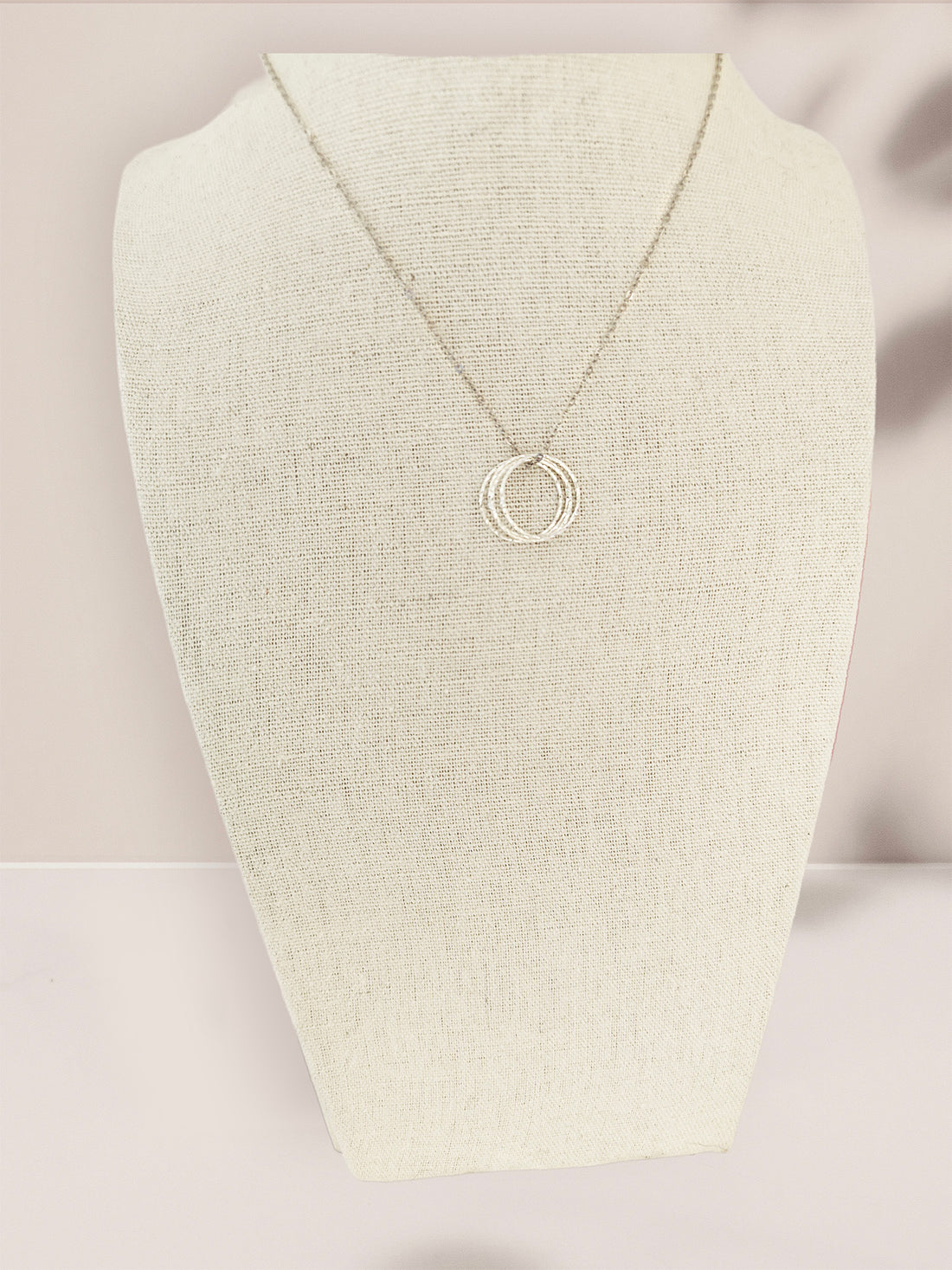 Sterling Silver Four Decades Ring Pendant Necklace