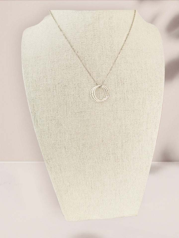 Sterling Silver Four Decades Ring Pendant Necklace