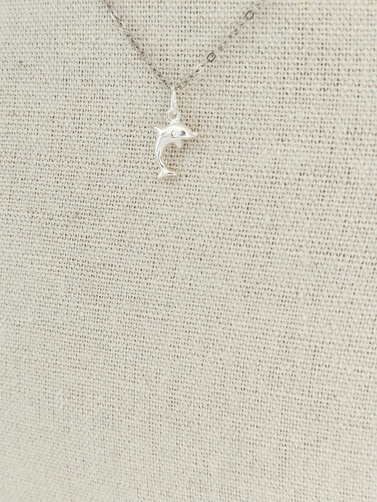 Sterling Silver Dolphin Pendant Necklace