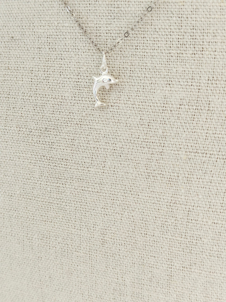 Sterling Silver Dolphin Pendant Necklace