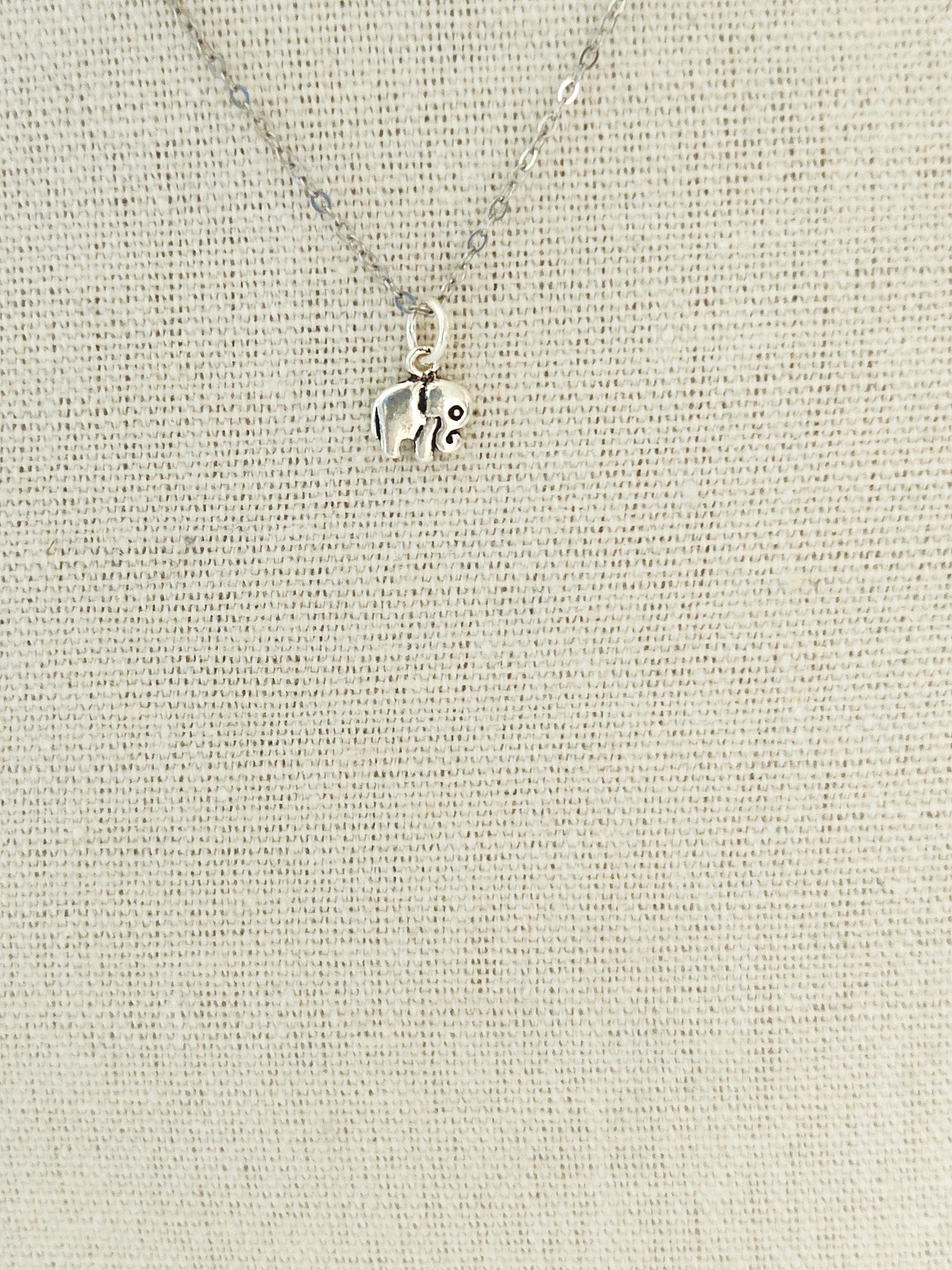 Sterling Silver Elephant Pendant Necklace