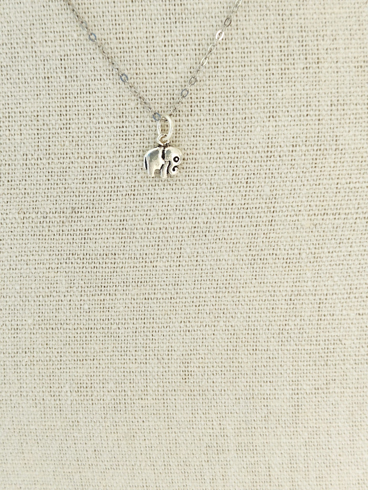 Sterling Silver Elephant Pendant Necklace