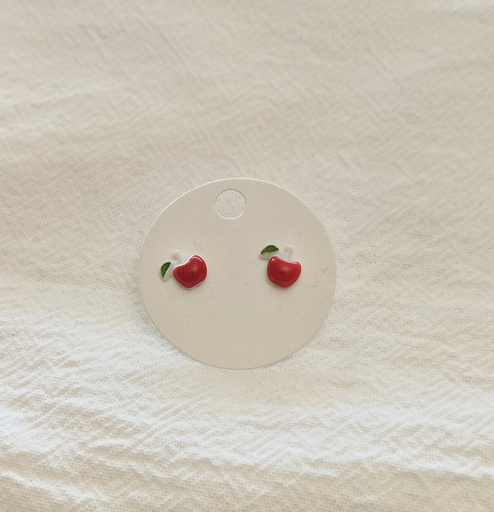 Red Apple Mini Studs