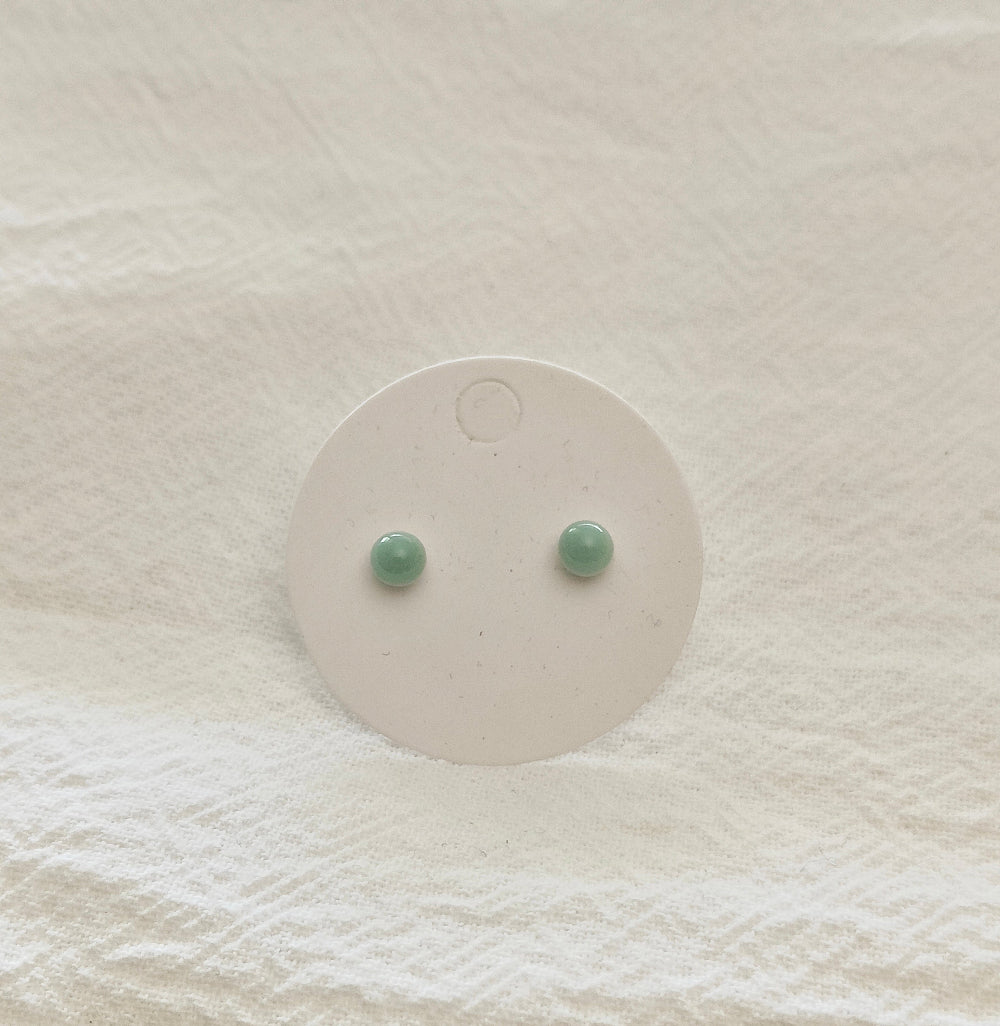 Mint Green Ball Mini Studs