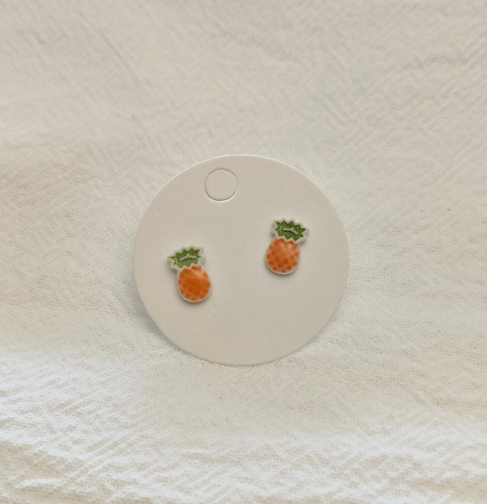 Orange Pineapple Mini Studs