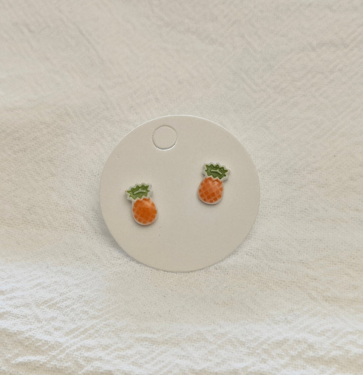 Orange Pineapple Mini Studs