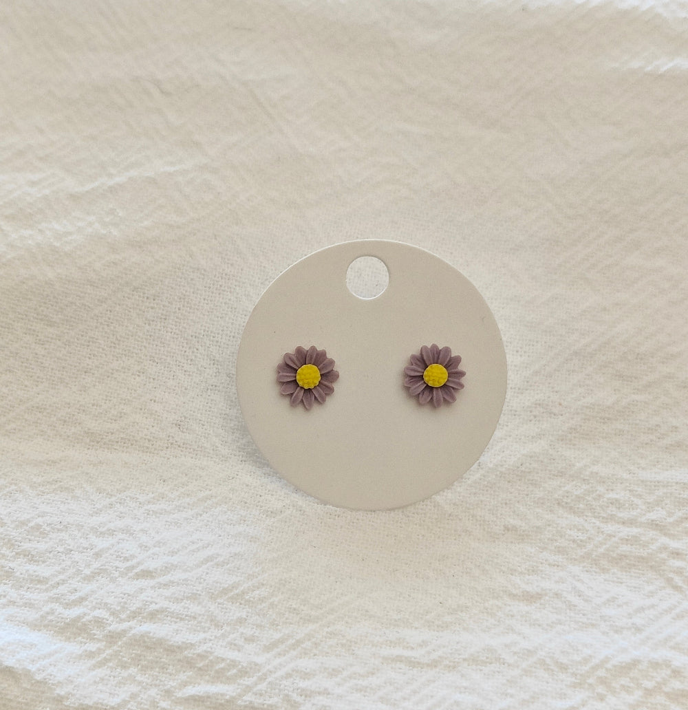 Purple Chrysanthemum Mini Studs