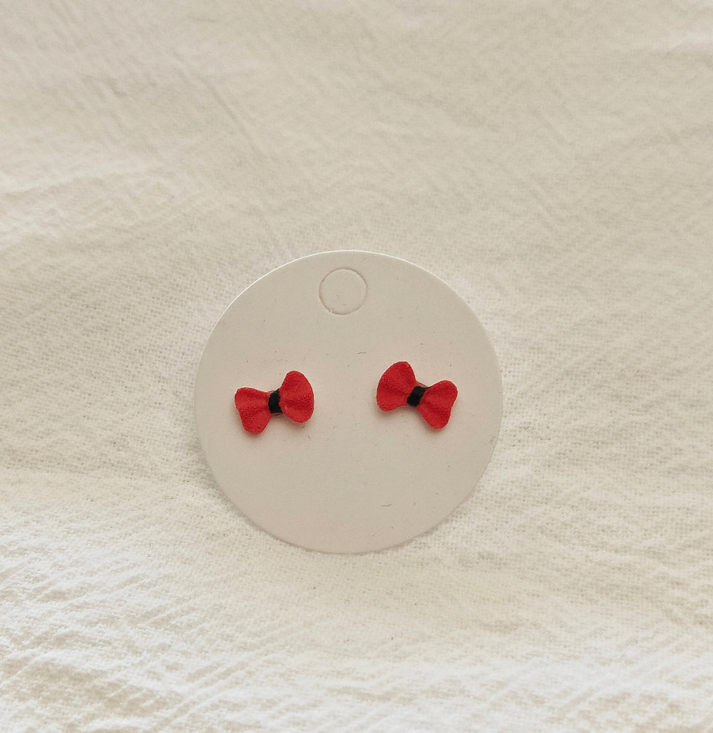 Red Bow Mini Studs