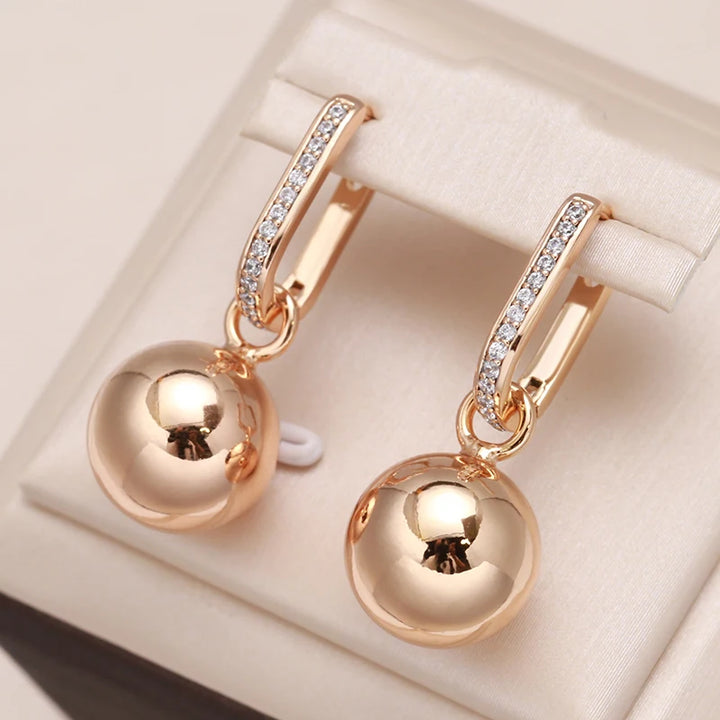 Pave Sphere Drop Earrings