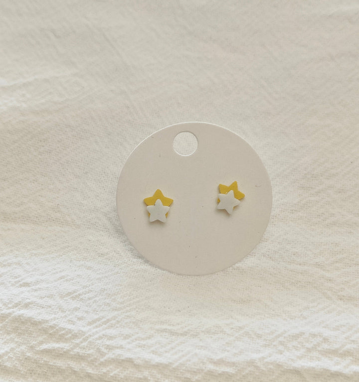 Yellow Star Mini Studs