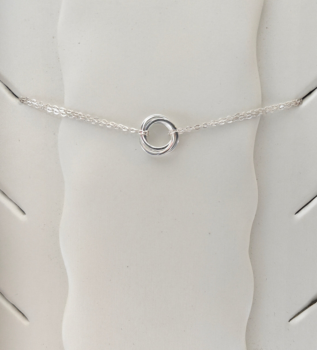 Sterling Silver Interlocking Rings Bracelet