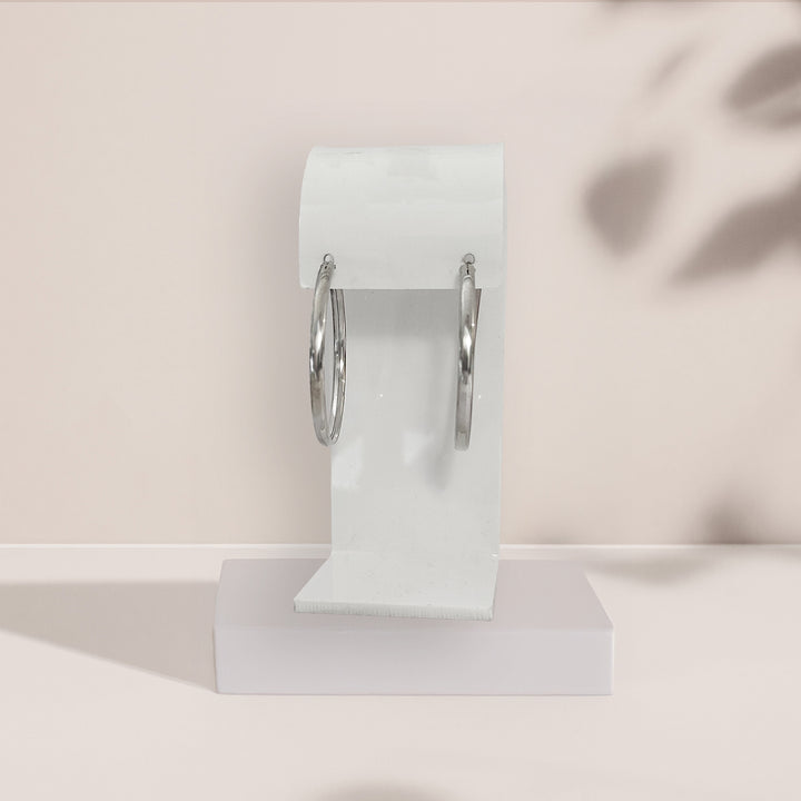 Sterling Silver Large Hoop Earrings