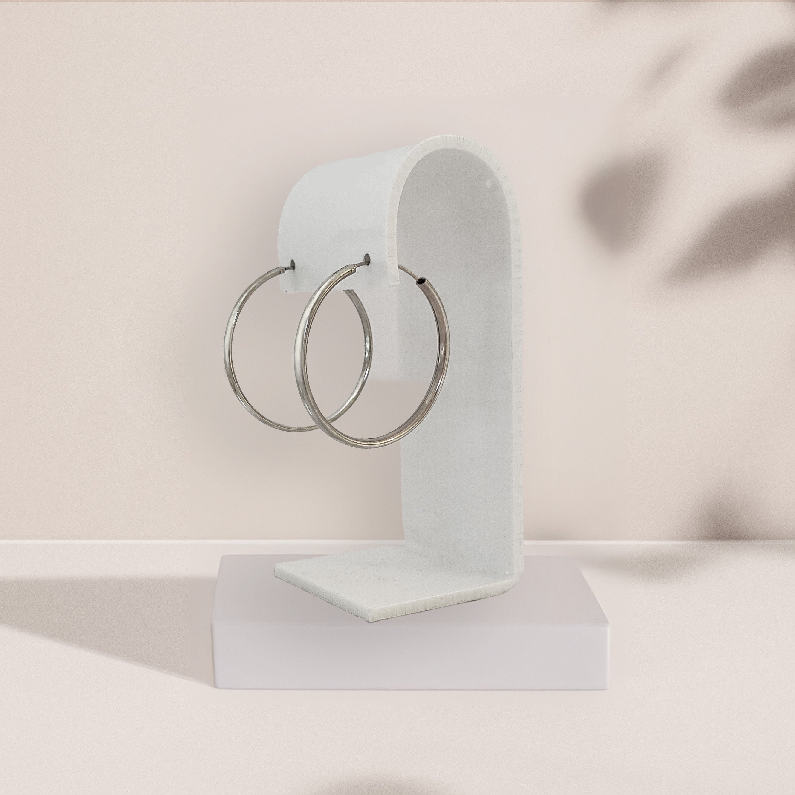 Sterling Silver Large Hoop Earrings