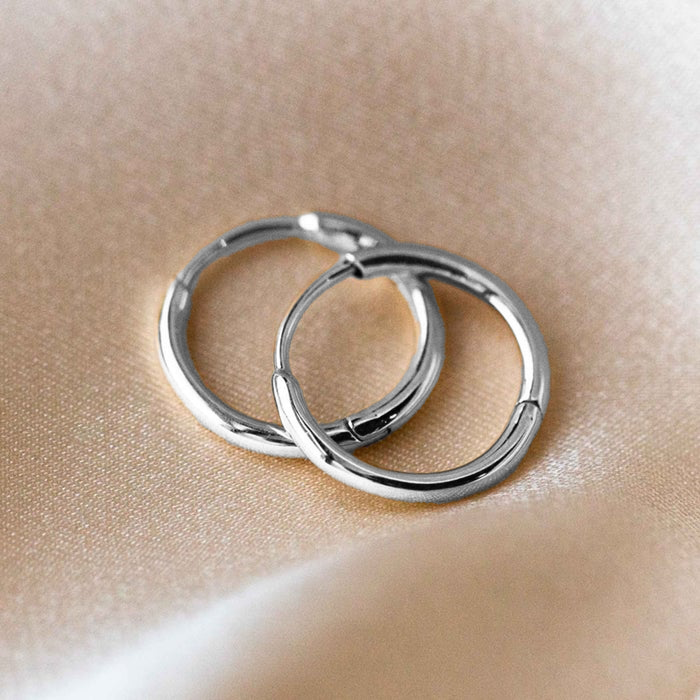 Silver Classic Huggie Hoops