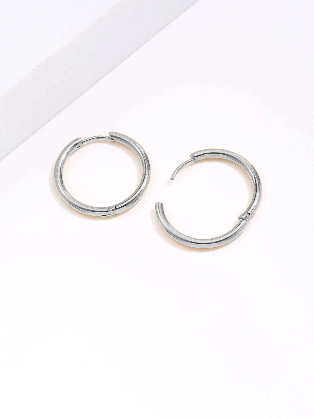 Silver Classic Huggie Hoops