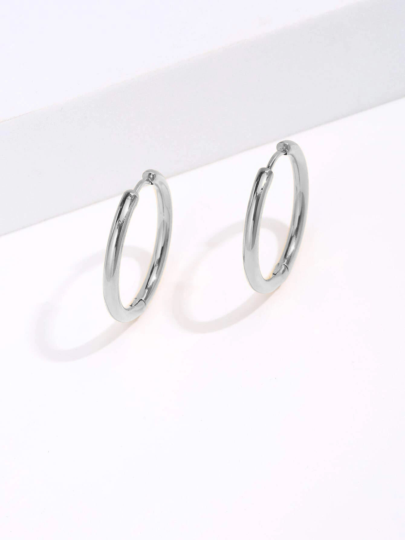 Silver Classic Huggie Hoops