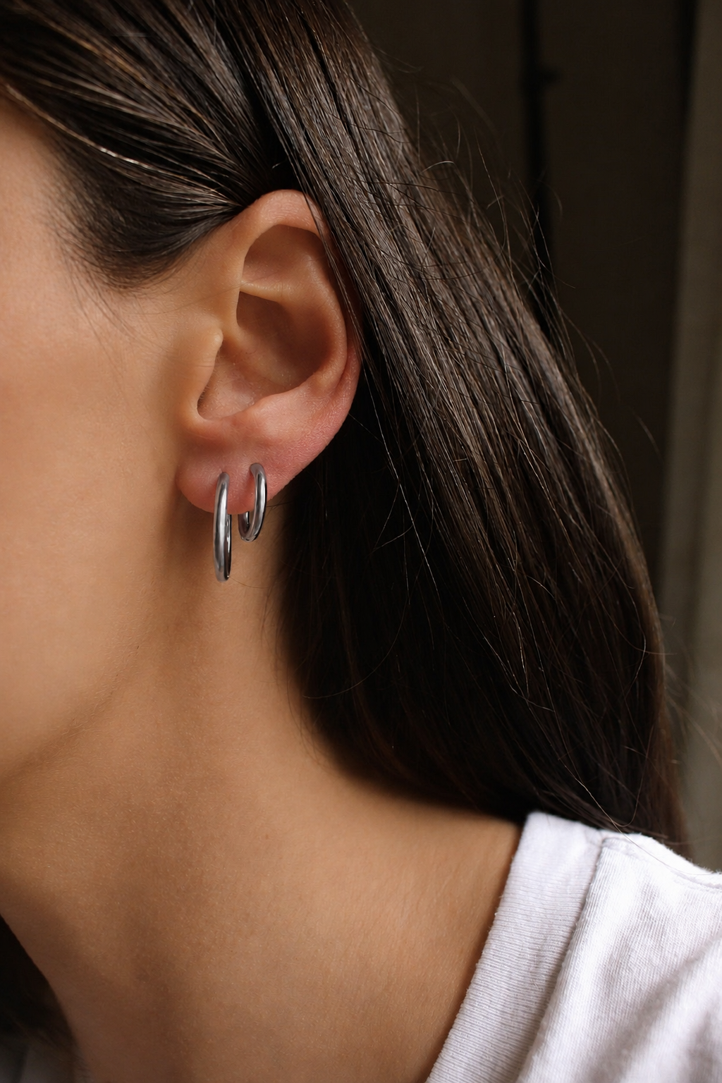 Silver Classic Huggie Hoops