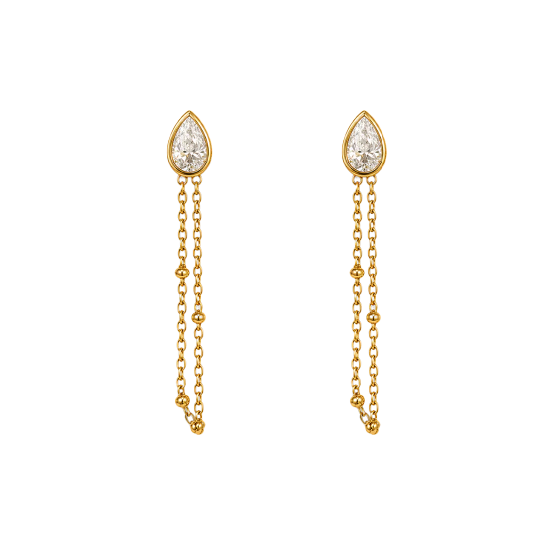 Gold Teardrop Crystal Earring Set — 3 Styles